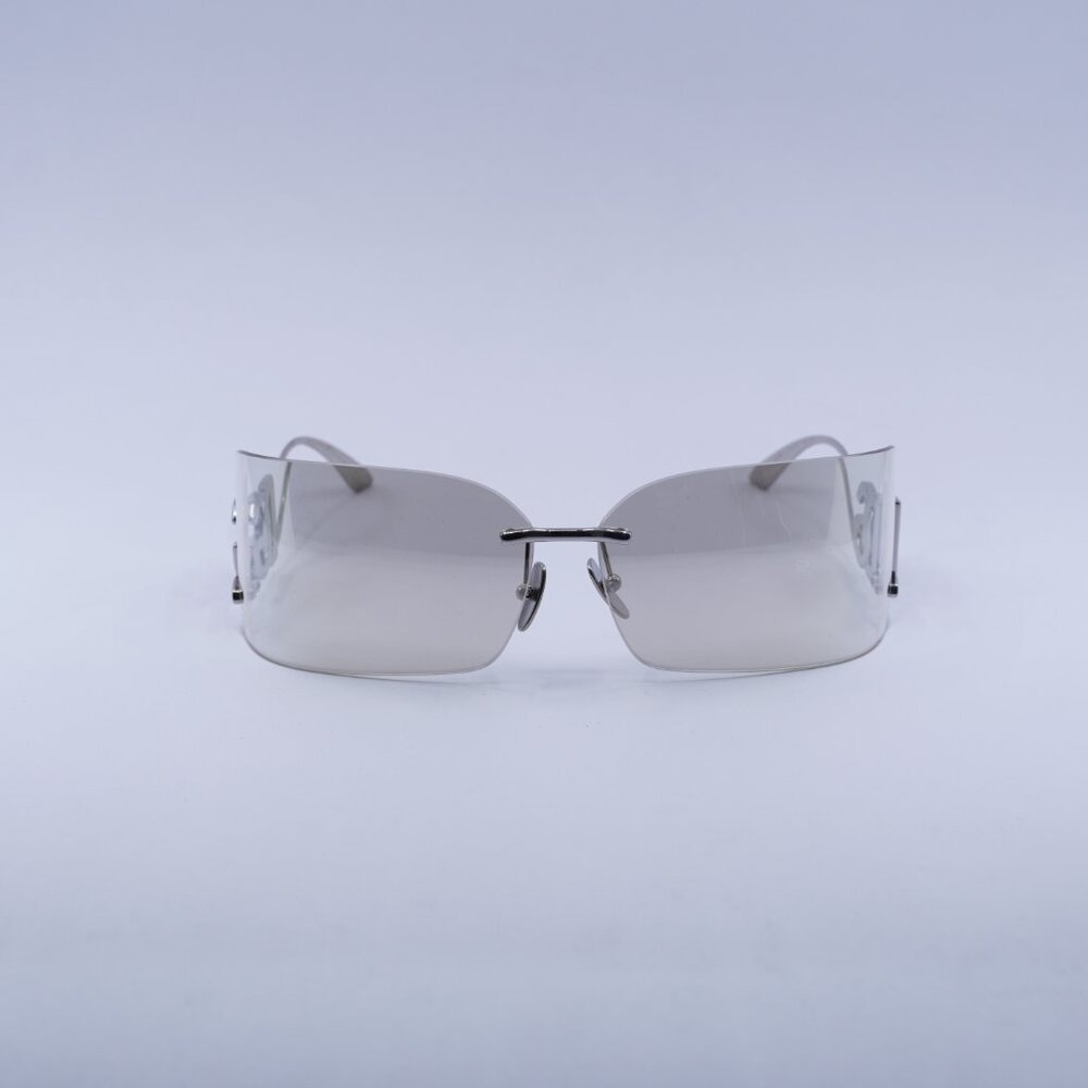 Dolce & Gabbana DG2319 05/6G Sunglasses Silver Rectangle Frame, Mirror Lenses - Picture 3 of 10